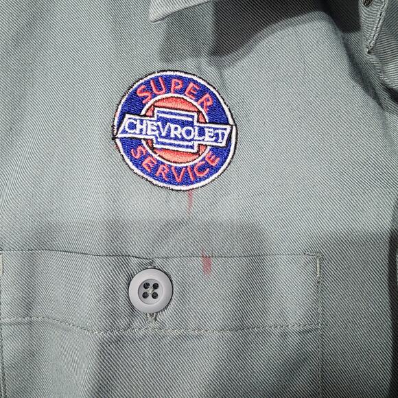 Chevrolet super service button down short sleeve shirt size Small NWT - Picture 4 of 8